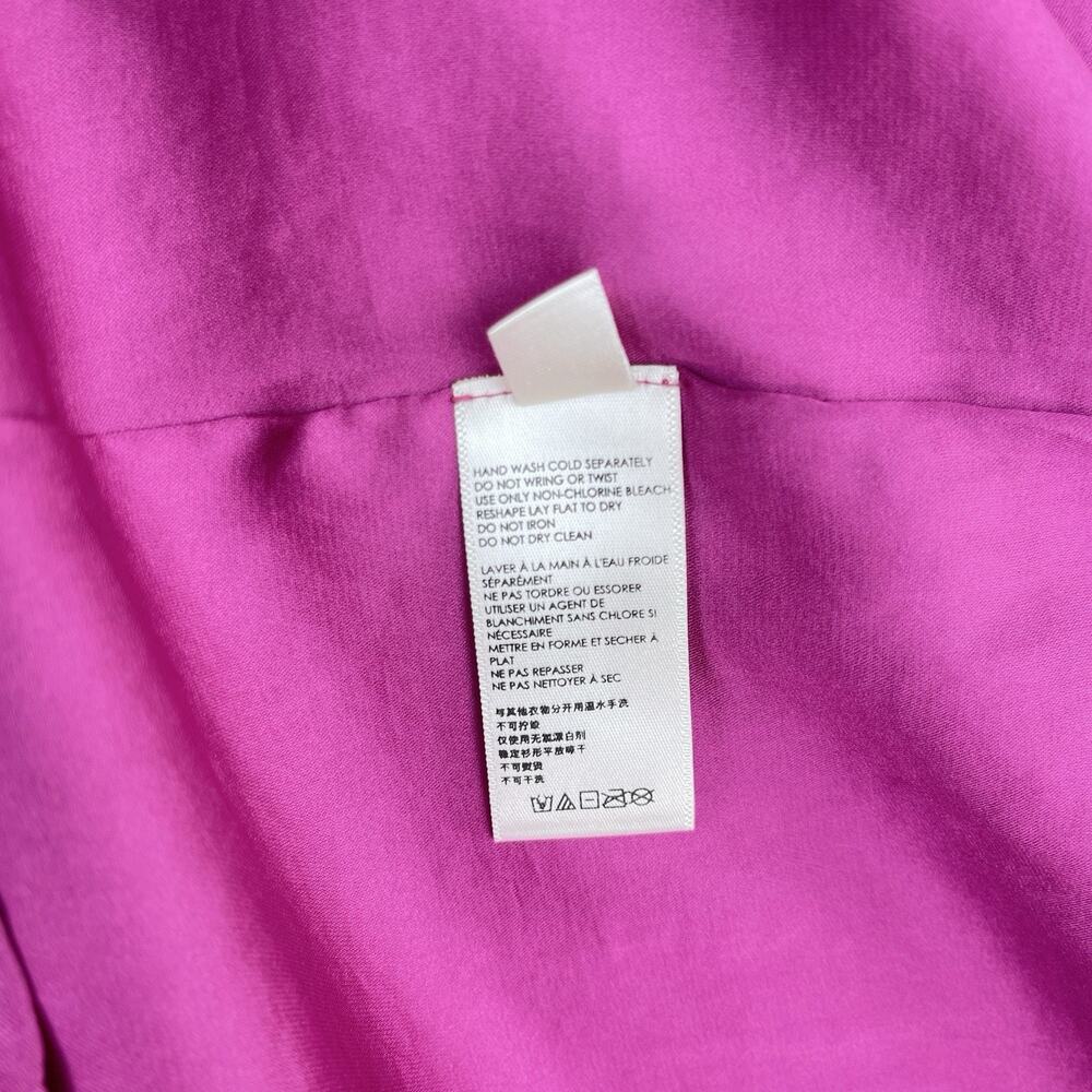 Anthropologie Marie Floral Sequin Top Pink Size 2 Puff Slve Night Luxe Coquette - Picture 9 of 14